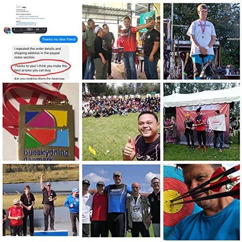 Linkboy Archery Pure Carbon Arrows Spine 300 340 400 500 600 700 800 900 1000 for Compound Recurve Bow Hunting Shooting Target 12pcs