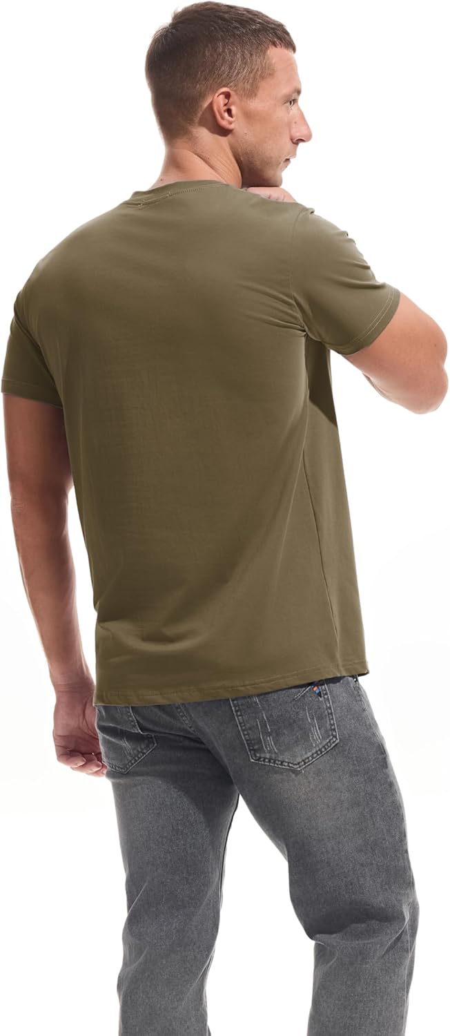 VEIISAR Premium V Neck T Shirts for Men - Modern Fitted Tees Vneck Undershirts
