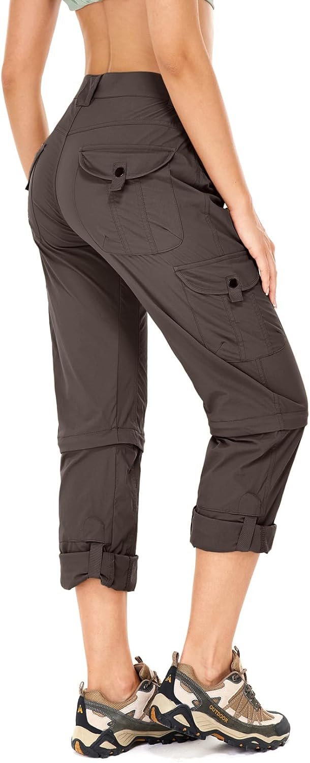 Women's Hiking Pants Convertible Quick Dry Lightweight Zip Off Fishing Travel Safari Pants
