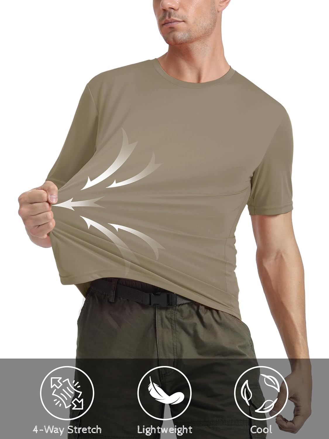 MAGCOMSEN Men's Short Sleeve UPF 50+ T-Shirt Quick Dry Rash Guard Athletic Running Swim Top Tee Performance Water Shirts