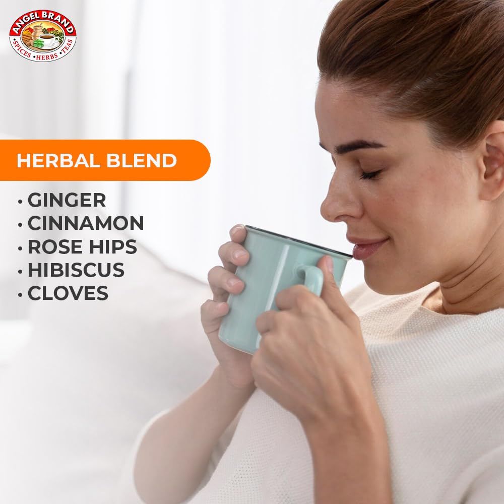 Angel Brand Ginger Tea Bags 25 – Ginger Root Tea for, Digestion & Immune Support