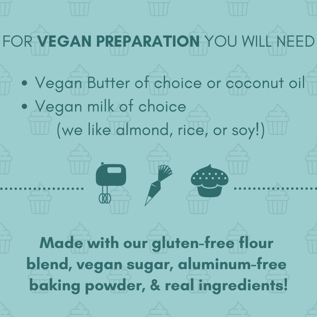LillyBean Gluten Free Vanilla Bean Buttercream Frosting Mix with No Artificial Colors - Dairy and Soy Free, Vegan Icing for Decorating Cakes, Cupcakes, Cookies - 12 oz