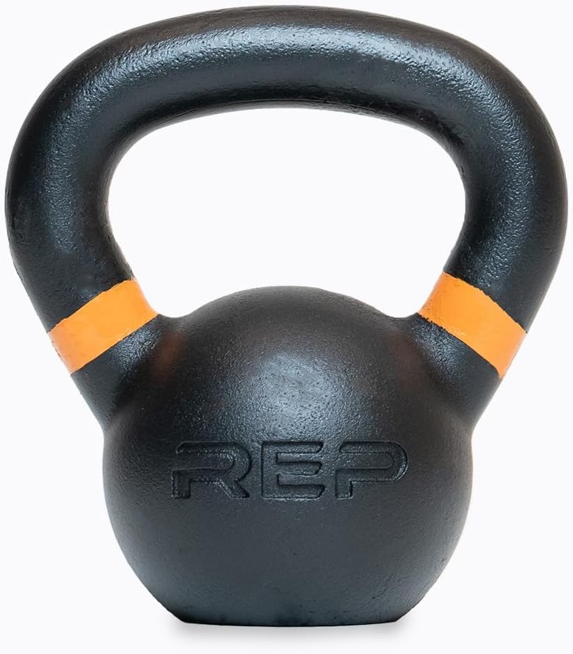 REP Fitness Single Kettlebells 5lb to 50lb Range, Cast Iron, Strength Training, Adjustable Weight, Power Workout Equipment, Home Gym, Free Weights, Dumbbell Alternative, Exercise, Men, Women