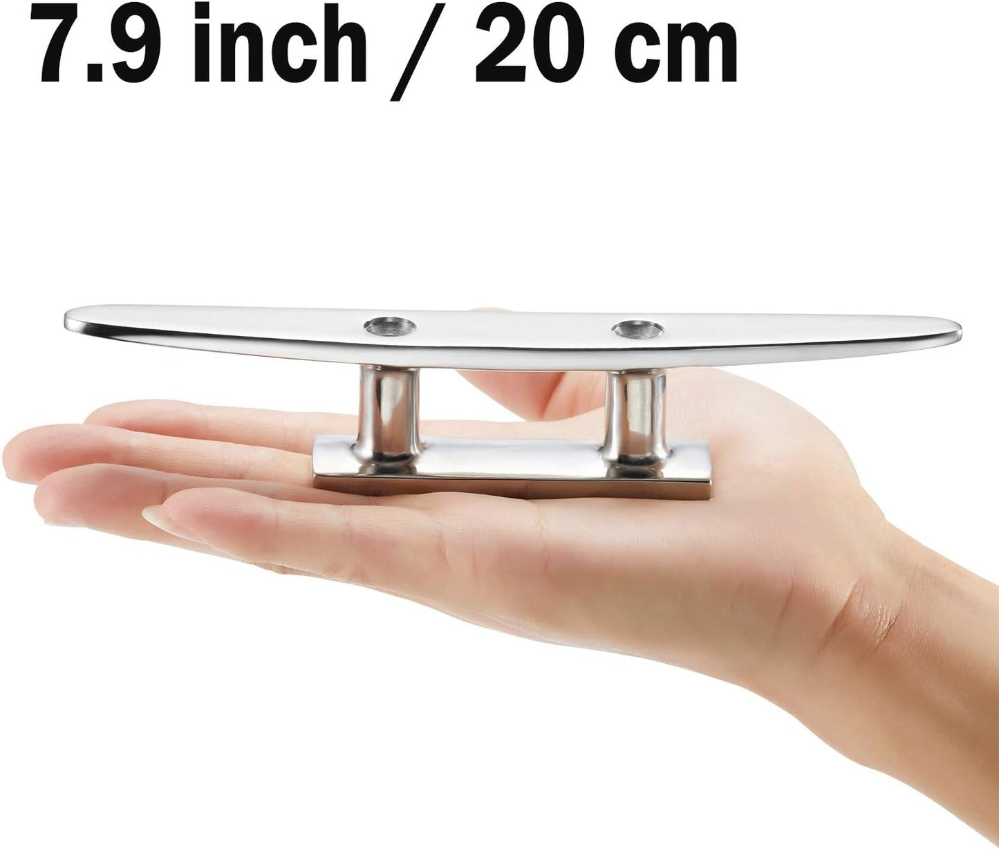 Boat Cleat Open Base Boat Cleat 4/5/6/8 inch, Dock Cleat All 316 Stainless Steel Boat Mooring Accessories, Include Installation Accessories Screws