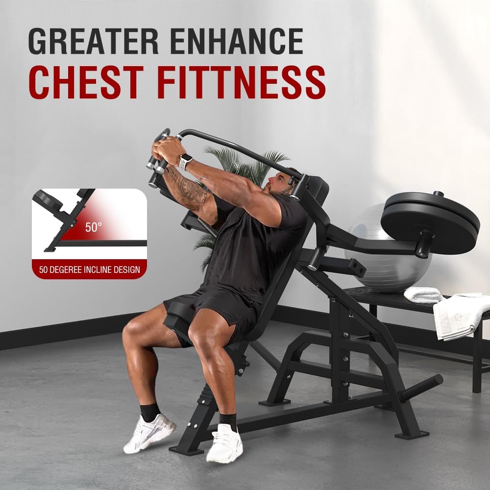 Chest Press Machine,Incline Chest Fly Machine,Deck Fly Machine,Upper Body Strength Training Equipment for Home Gym