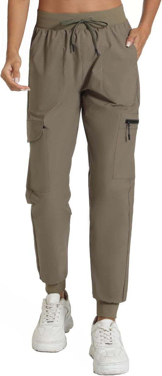 Women's Lightweight Cargo Pants with Pockets Stretchy Quick Dry Hiking Pants for Travel Casual Outdoor