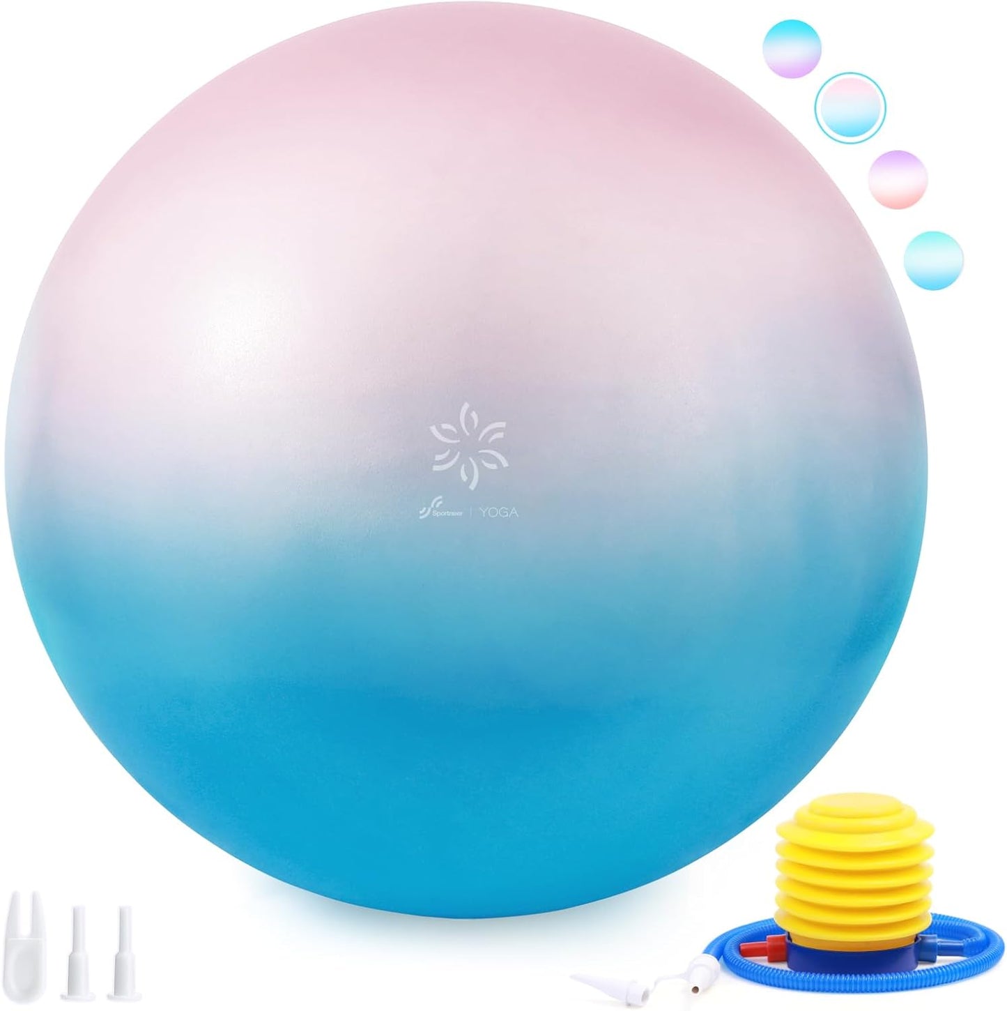 Sportneer Extra Thick Exercise Ball - 25.6''Yoga Ball with Quick Pump - Anti-Burst and Slip Resistant Fitness Ball Chair for Pregnancy and Physical Therapy