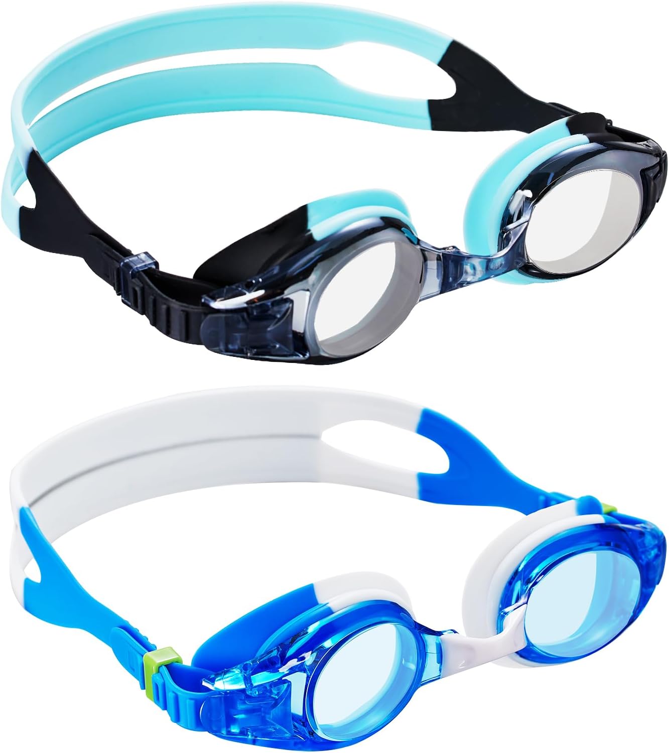 Aegend 2 Pack Kids Goggles, Swimming Goggles for Kids Age 4-16 Boys and Girls Youth, Anti-Fog Waterproof Anti-UV Pool Goggles