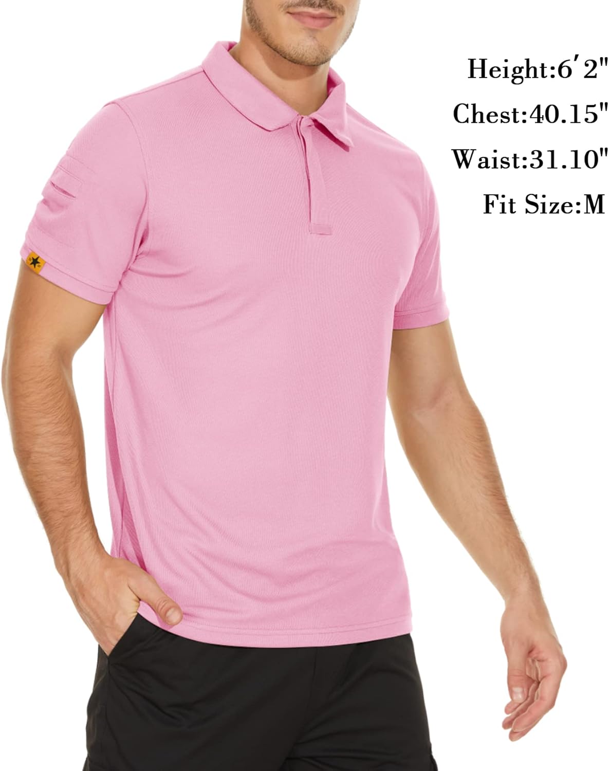 V VALANCH Mens Polo Shirts Short Sleeve Moisture Wicking Golf Polo Athletic Collared Shirt Tennis T-Shirt Tops