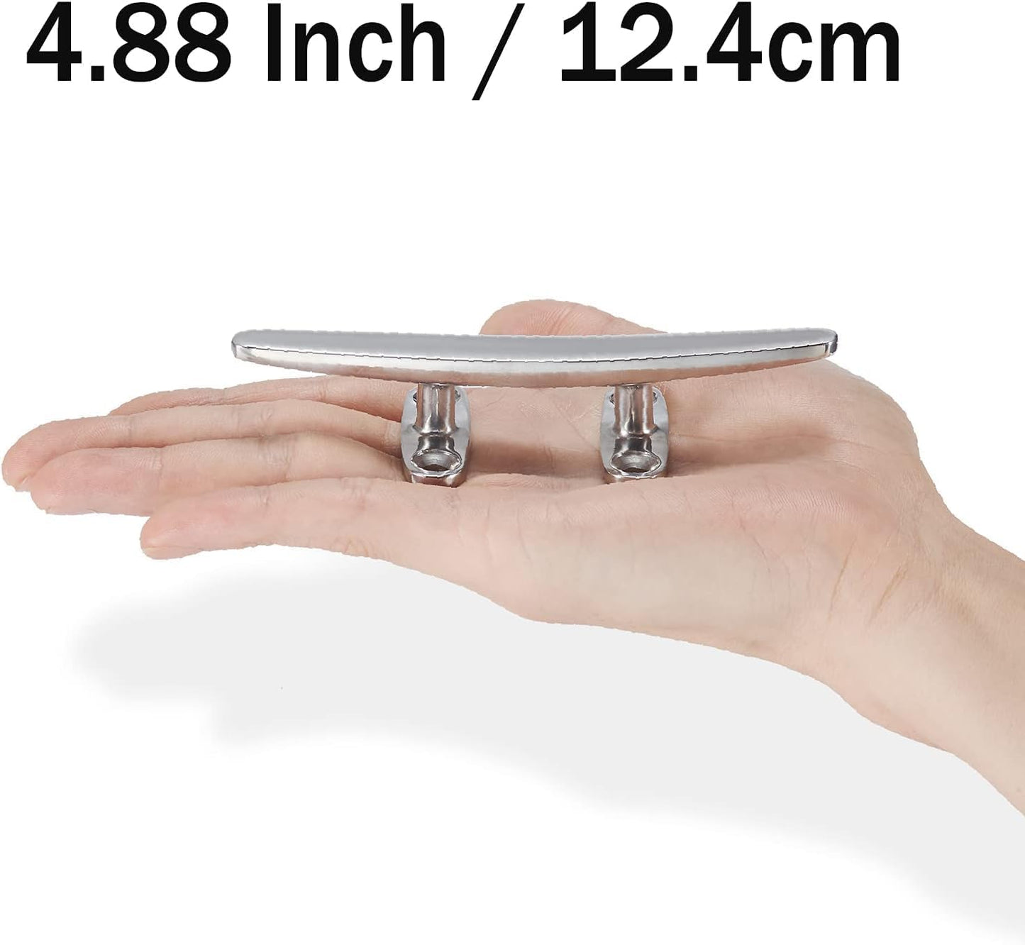 Boat Cleat Open Base Boat Cleat, Dock Cleat All 316 Stainless Steel Boat Mooring Accessories, Free Installation Accessories Screws(4/5 /6/8 inch)