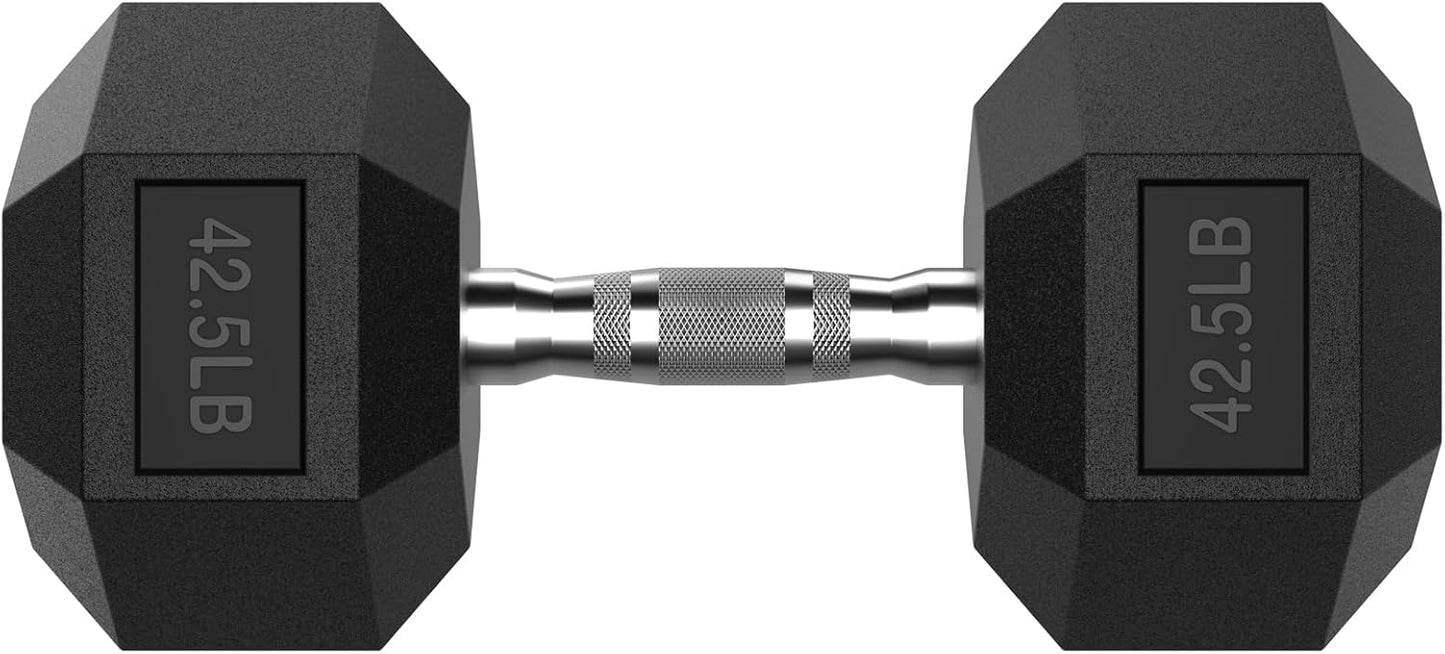 Hex Dumbbell Set 2.5-400 lb, Rubber Encased Exercise & Fitness Dumbbells, Weights Dumbbells Set of 2, Hand Weight for Strength Training