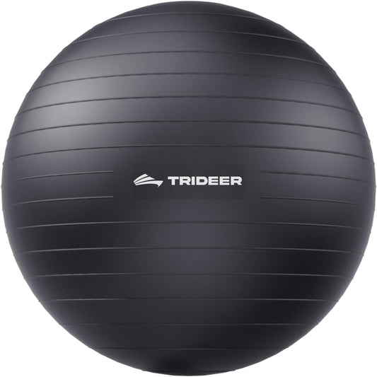 Trideer Extra Thick Yoga Ball Exercise Ball, 5 Sizes Gym Ball, Heavy Duty Ball Chair for Balance, Stability, Pregnancy, Quick Pump Included