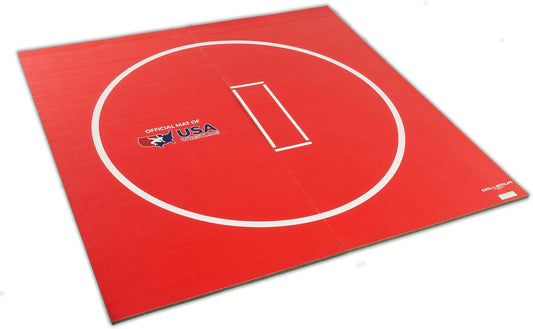 Dollamur 10'x10' Wrestling Mat, Navy, Gymnastics, with Circles