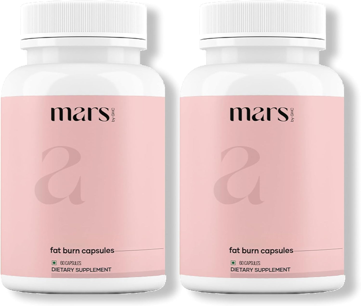 Mars Fat Burn Capsules with Psyllium Husk, Moringa & Dandelion Root – Herbal Blend for Active Routine (Pack of 2)