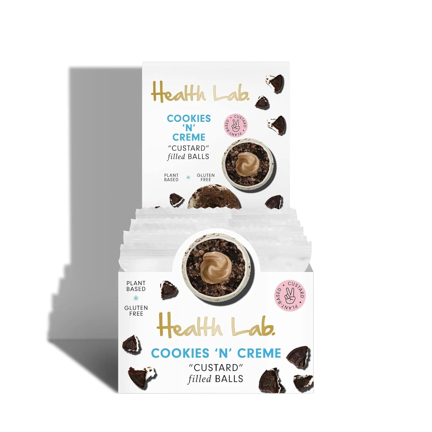 Health Lab - Gluten Free Snack Balls - Cookies 'N' Cream Custard 480g - (Pack of 12)