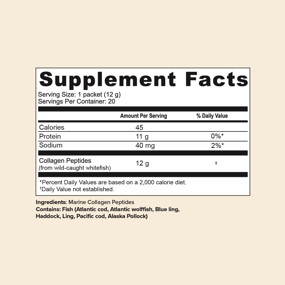 Great Lakes Wellness Sustainable Marine Collagen Peptides Powder for Skin, Hair, Nails, Joints & Digestion - Unflavored - Hydrolyzed, Wild Caught, MSC Certified, Non-GMO, Kosher - 20 Sticks