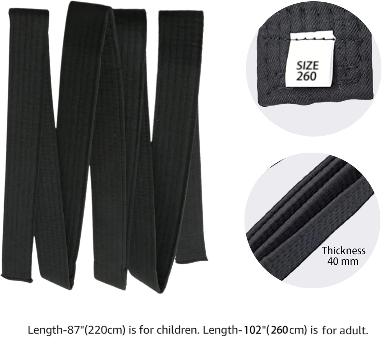 8.6ft Long Soft Belt for Martial Arts Karate Taekwondo Judo