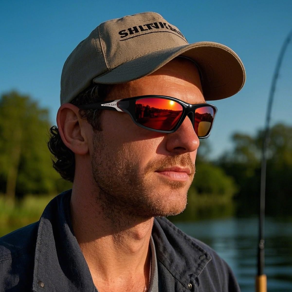 FAGUMA Sports Polarized Sunglasses For Men Cycling Driving Fishing UV400 Protection