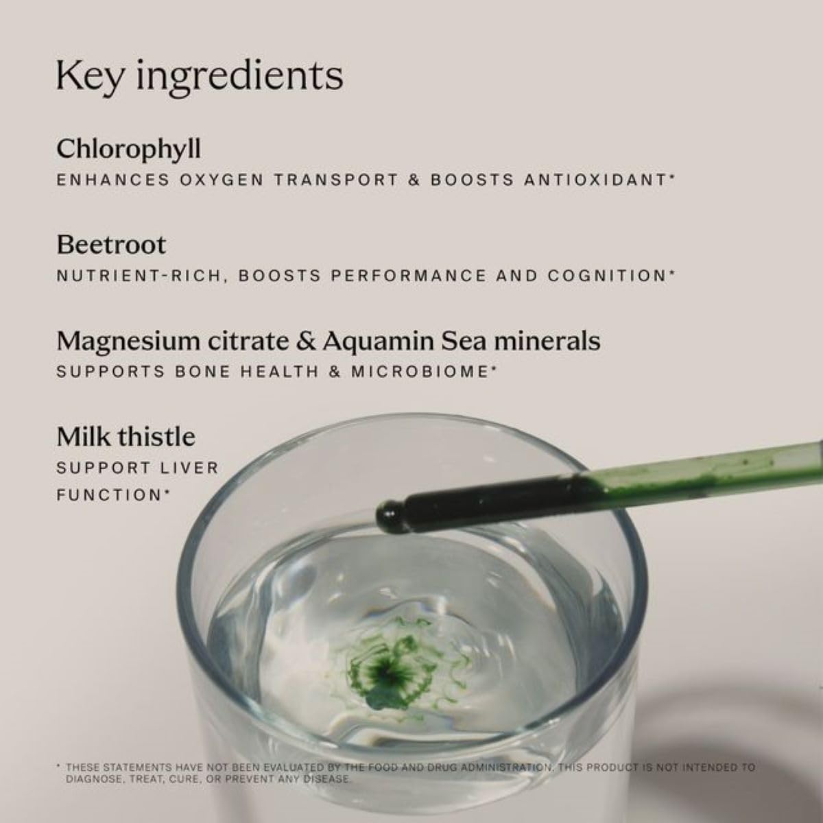 HigherDOSE Detox Drops - Liquid Chlorophyll Water Drops to Support Daily Detox & Boost Skin's Natural Glow - Plant Powered Formula with Milk Thistle, Beetroot Juice, Magnesium & Minerals (2 oz)