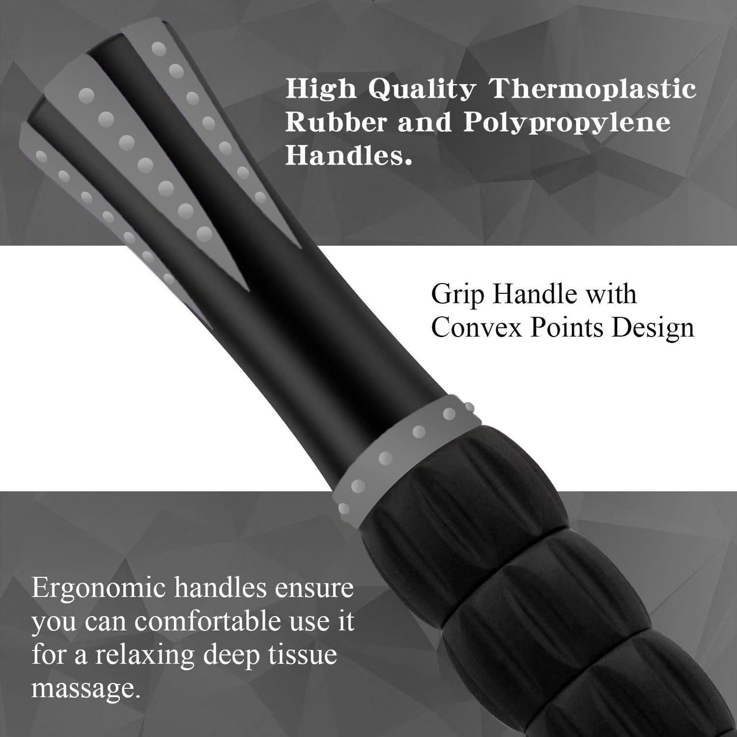 Muscle Roller, Massage Roller Stick for Athletes, Help Reducing Muscle Soreness Cramping Tightness Leg Arms Back Calves Muscle Massager(Gray Black)