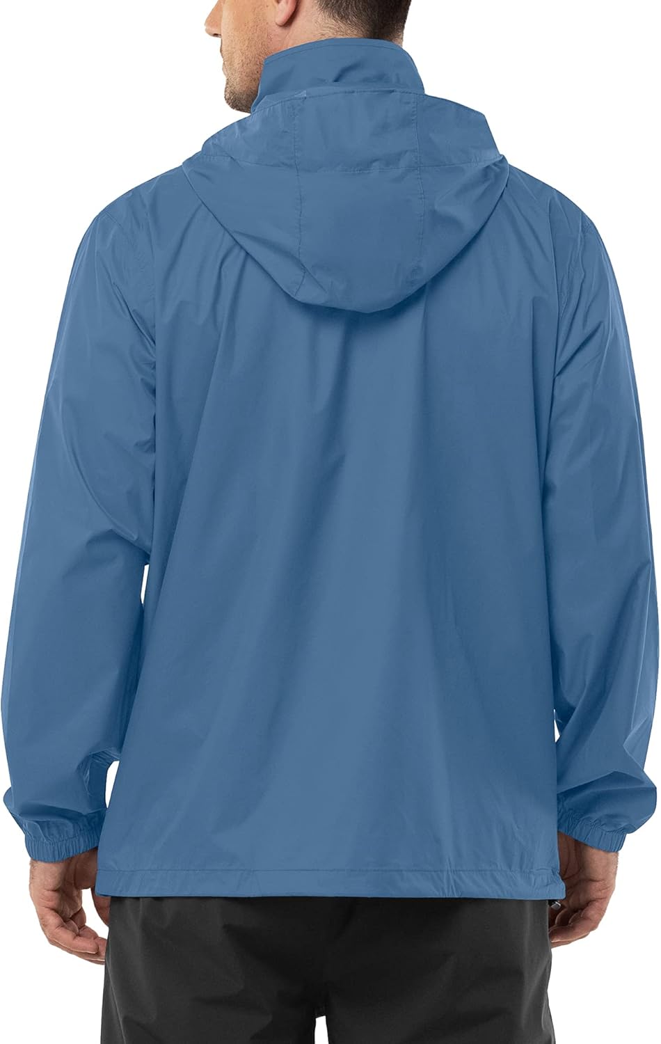 Outdoor Ventures Men's Rain Jacket Waterproof Lightweight Packable Rain Shell Raincoat with Hood for Golf Hiking Travel