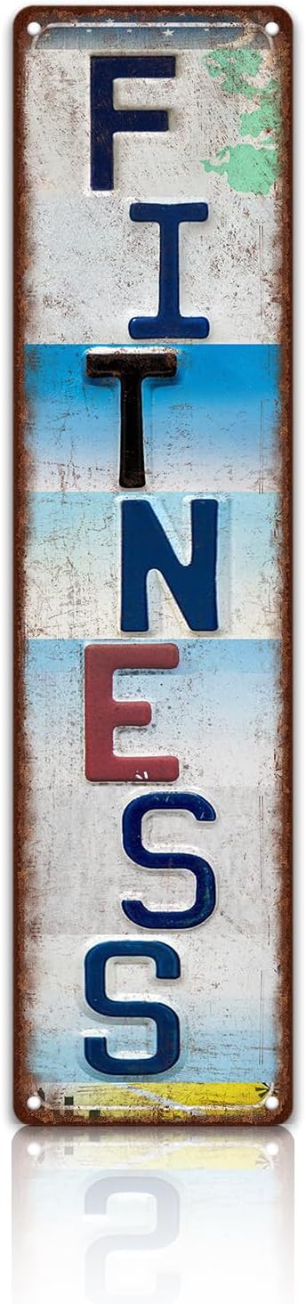 Vintage Sport Street Sign Fitness Wall Decor Metal Tin Signs Poster