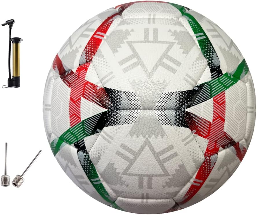 XEDGE Official Size Soccer Ball,Size 5 Training Ball for Girls,Boys,Youth Teenagers,Adults,Machine Stitched for Indoor Outdoor Play
