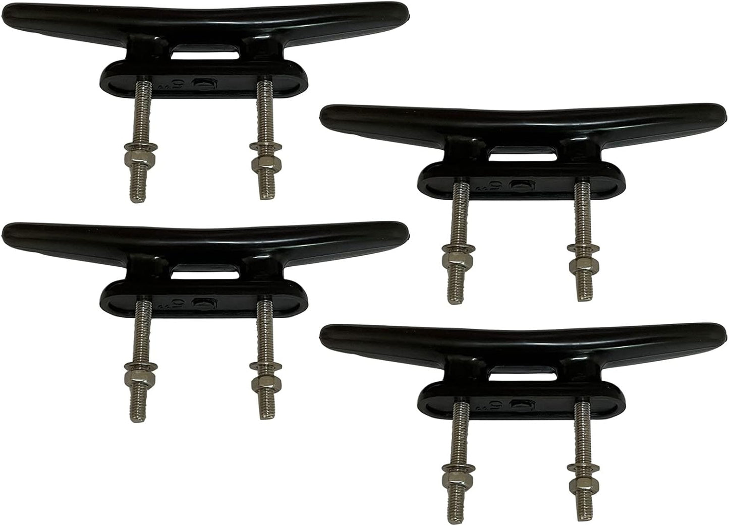 Boat Cleat Black Nylon Dock Cleat Kayak Cleat,3inch,4 inch,5 inch,6 inch,8 inch,4pack with Fasteners