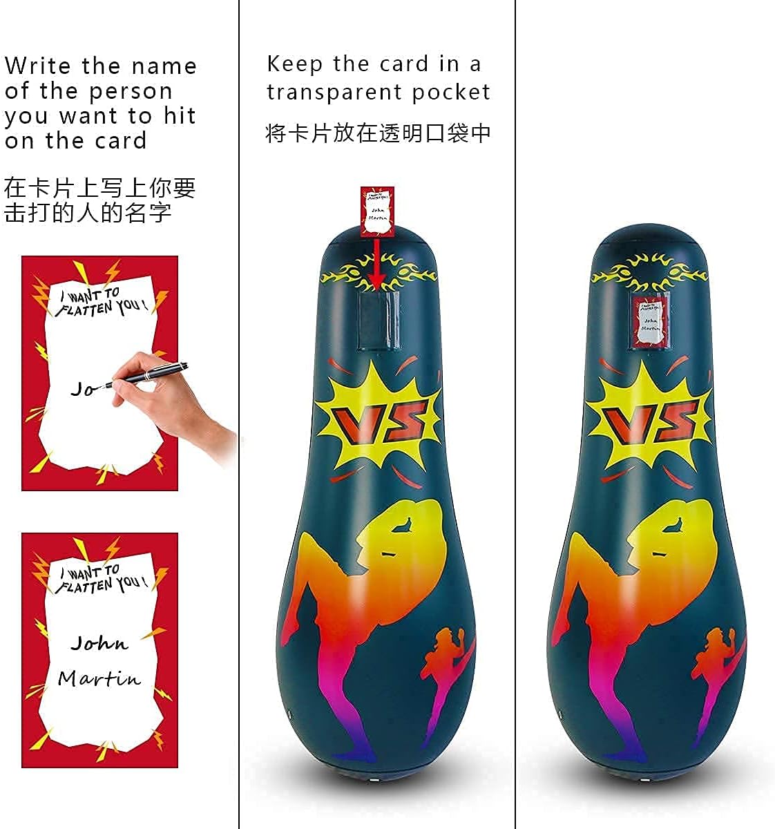 Punching Bag for Kids, Free Standing Boxing Bag for Bounce Back Focus Punching Bag for Practicing Karate, Taekwondo, De-Stress Boxing Bag for Kids.