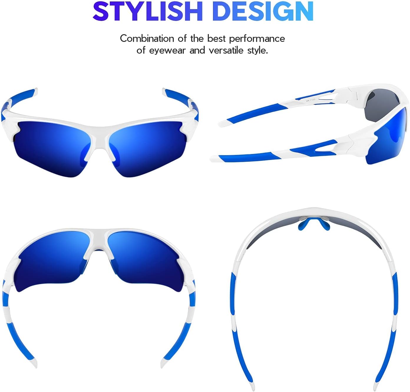 BEACOOL Polarized Sports Sunglasses for Men Women Youth Baseball Fishing Cycling Running Golf Motorcycle Tac Glasses UV400