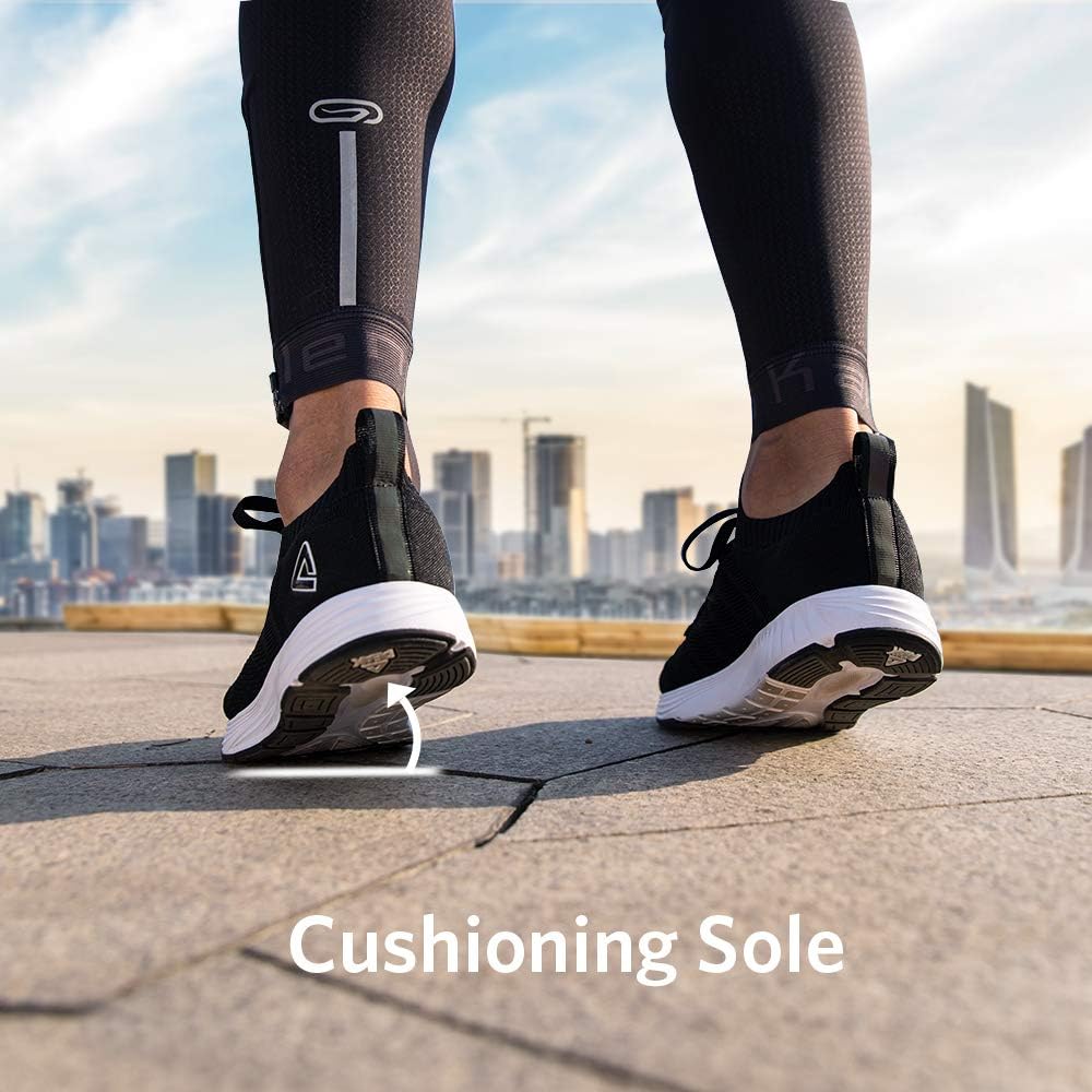 PEAK Mens Lightweight Walking Shoes Comfortable Slip On Sports Sneakers for Tennis, Gym, Running, Casual Workout