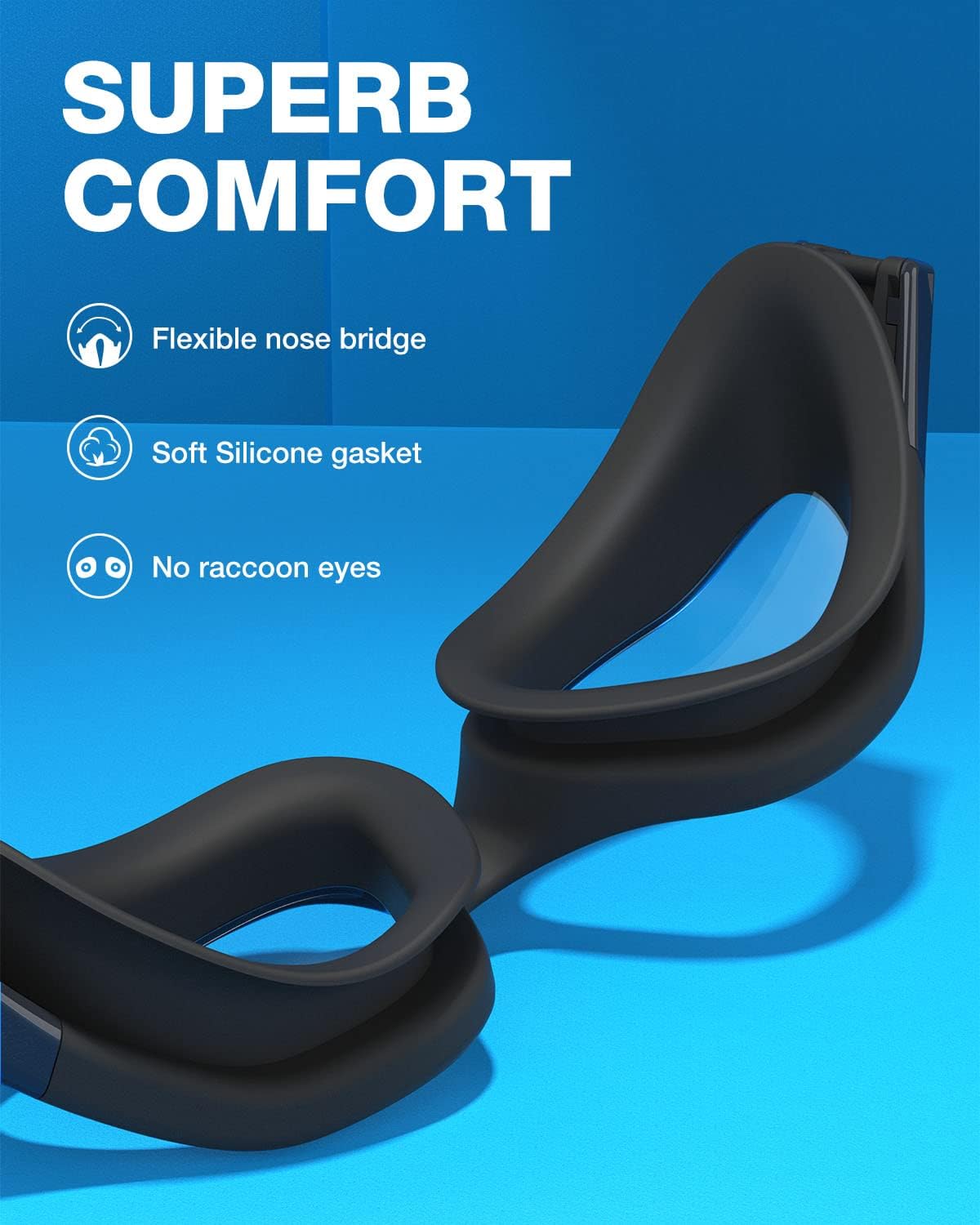 ZIONOR G1 Polarized Swimming Goggles for Unisex Adult Women Anti Fog 100% Anti UV Diving Goggles