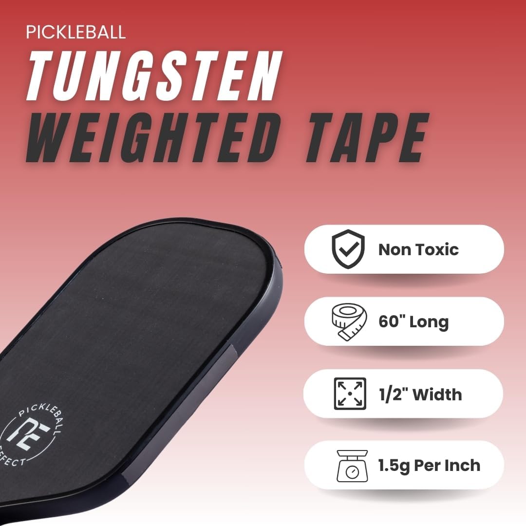 Weighted Tungsten Tape for Pickleball Paddles | Non-Toxic & Customizable Alternative of Lead Tape for Pickleball Paddles