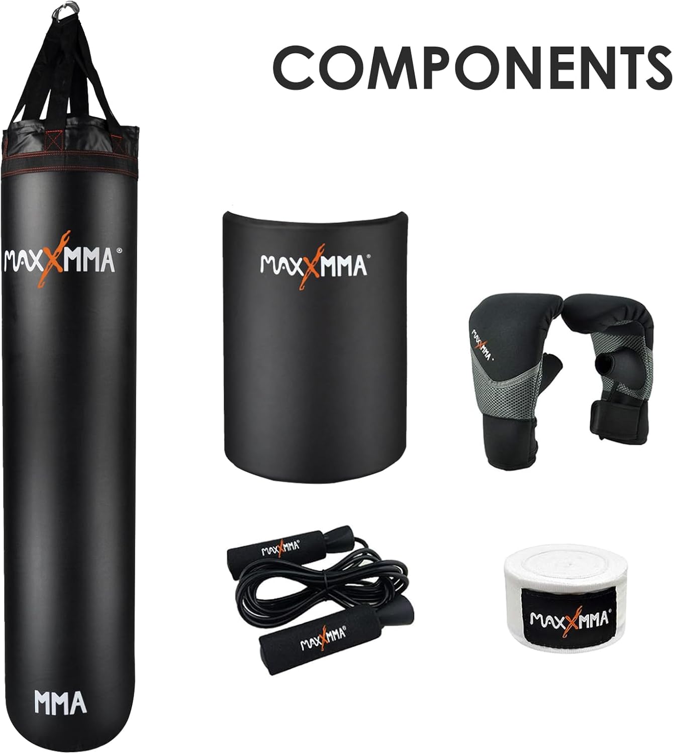 MaxxMMA 5 ft Water/Air Heavy Bag Kit (Adjustable Weight 70~140 lbs.)