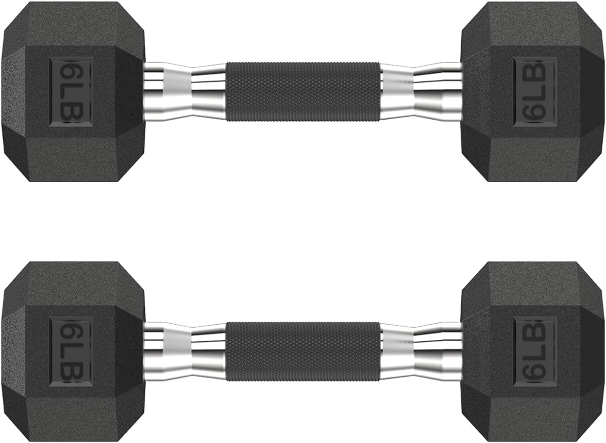 Hex Dumbbell Set 2.5-400 lb, Rubber Encased Exercise & Fitness Dumbbells, Weights Dumbbells Set of 2, Hand Weight for Strength Training