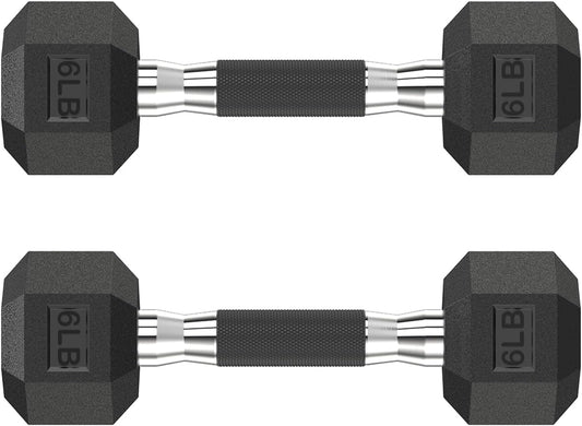 Hex Dumbbell Set 2.5-400 lb, Rubber Encased Exercise & Fitness Dumbbells, Weights Dumbbells Set of 2, Hand Weight for Strength Training