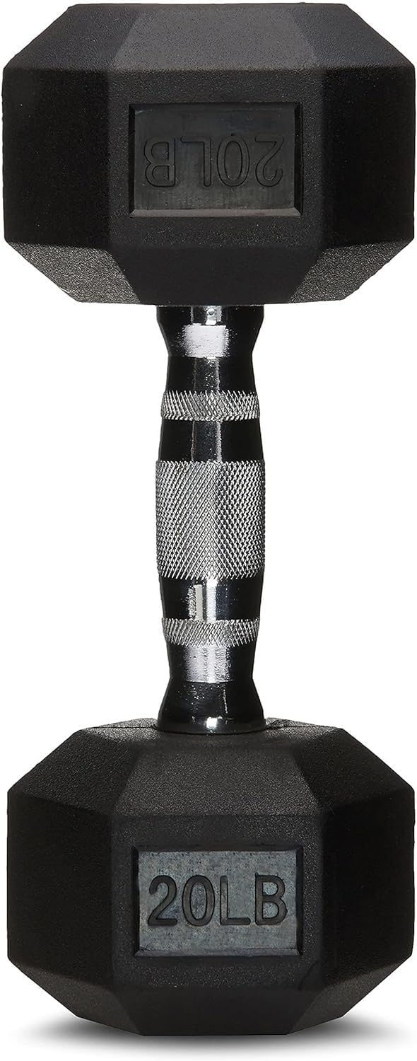 Amazon Basics Rubber Hex Dumbbell Hand Weight