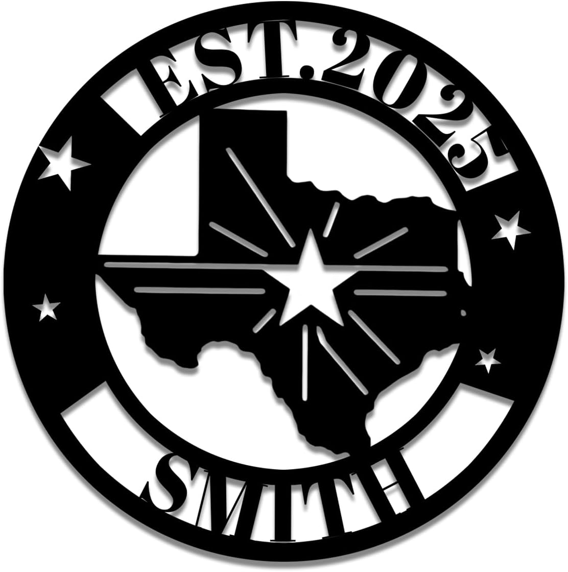 Personalized Texas Map Metal Name Sign | Custom Metal Signs | Decoration Yard Sign | Indoor Decor Gift for Women, Men, Wife, Parents, Couple