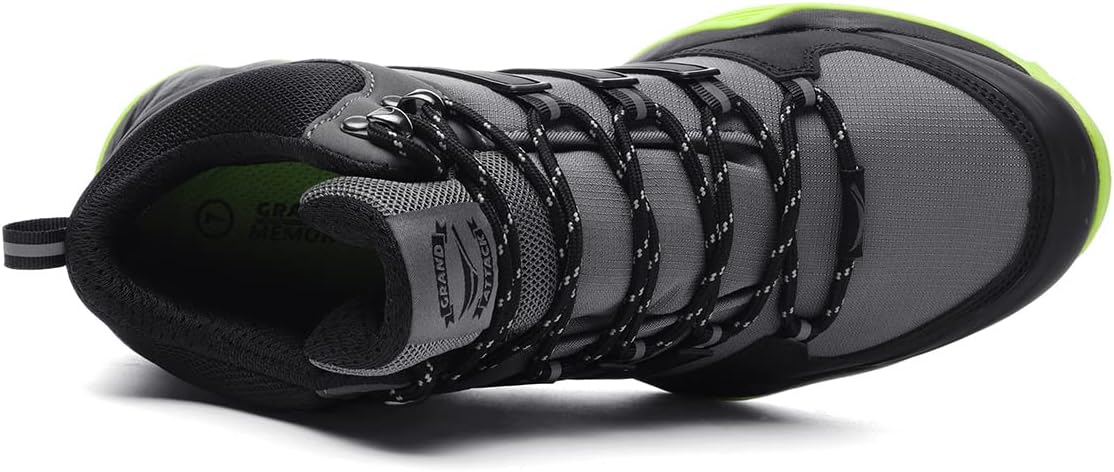 Men's Mid Waterproof Hiking Boots Lightweight Approach Trekking Comfortable Backpacking Non Slip Work Shoes Outdoor Camping Travel Cross Trainer Sneakers