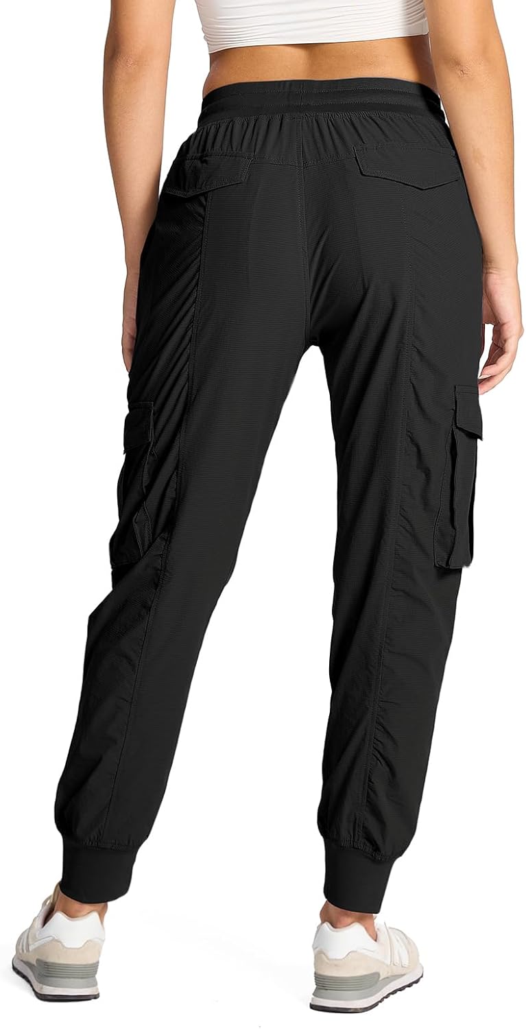 smawell Women's Hiking Cargo Pants with Pockets Lightweight Quick Dry Joggers Travel Camping Outdoor Pants