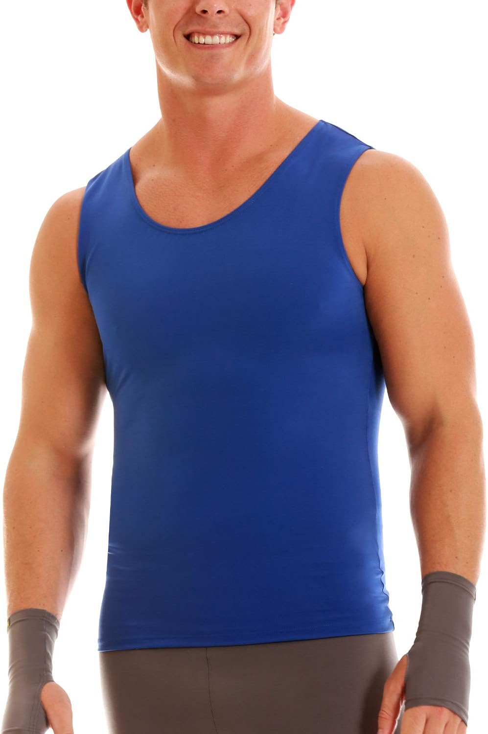 Insta Slim -Made in USA- Compression Tank-Top Shapewear for Men. Tummy Control Slimming Body-Shaper for Belly & Back Support