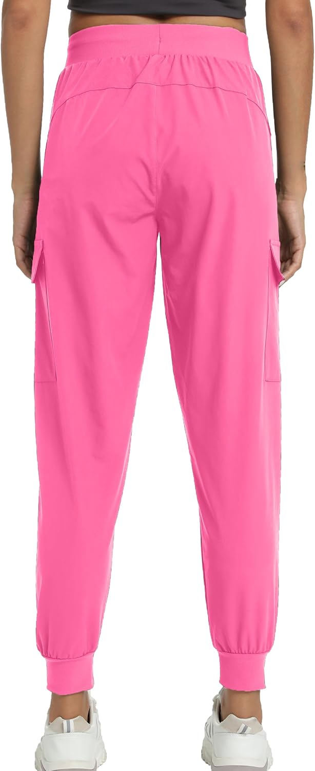 Kcutteyg Womens Water Resistant Hiking Pants with Pockets Quick Dry Soft Athletic Workout Joggers Pants for Camping Travel