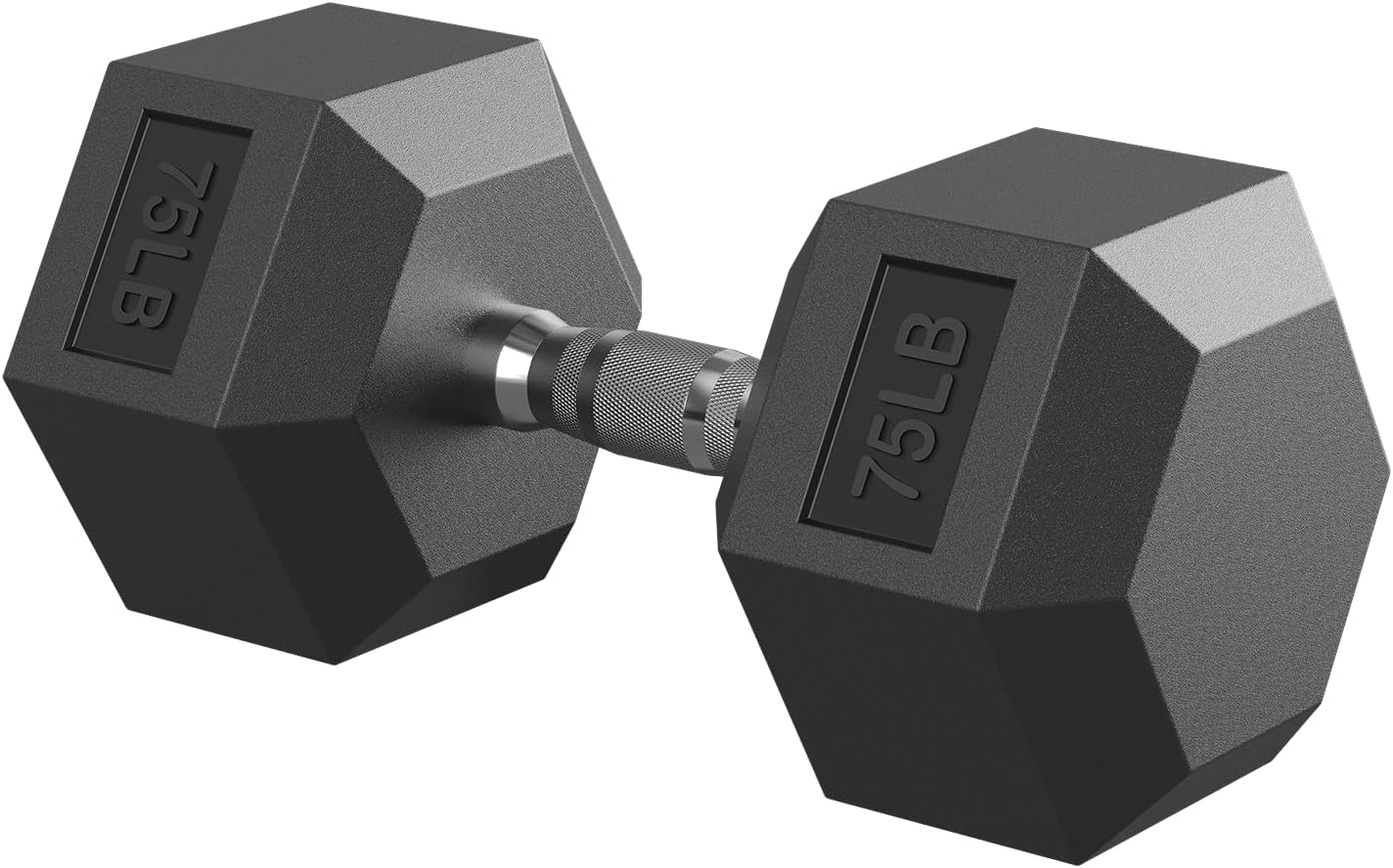 Hex Dumbbell 40-125 lb, Rubber Encased Exercise & Fitness Dumbbells, Hand Weight for Strength Training
