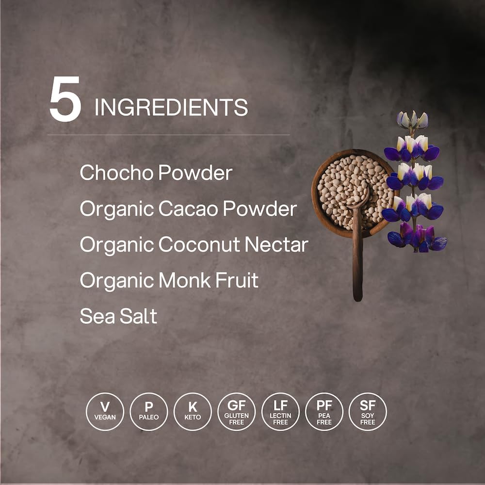 Mikuna Chocho Superfood Protein, Plant-Based Protein Powder, Travel Packs - Vegan, Gluten Free, 3g Net Carbs or Less, and Bioavailable, Non-Isolate (8 Servings, Cacao)