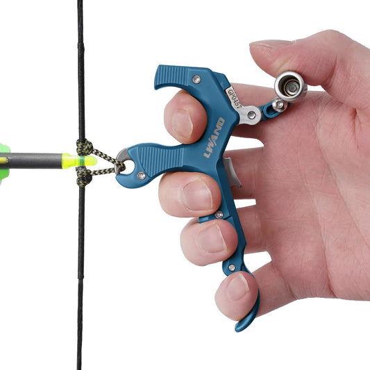 LWANO Archery Compound Bow Release Aids Trigger 3-4 Finger Adjustable Wristband Thumb Arrow Release Aids for Adults Youth Hunting Shooting Training Accessories