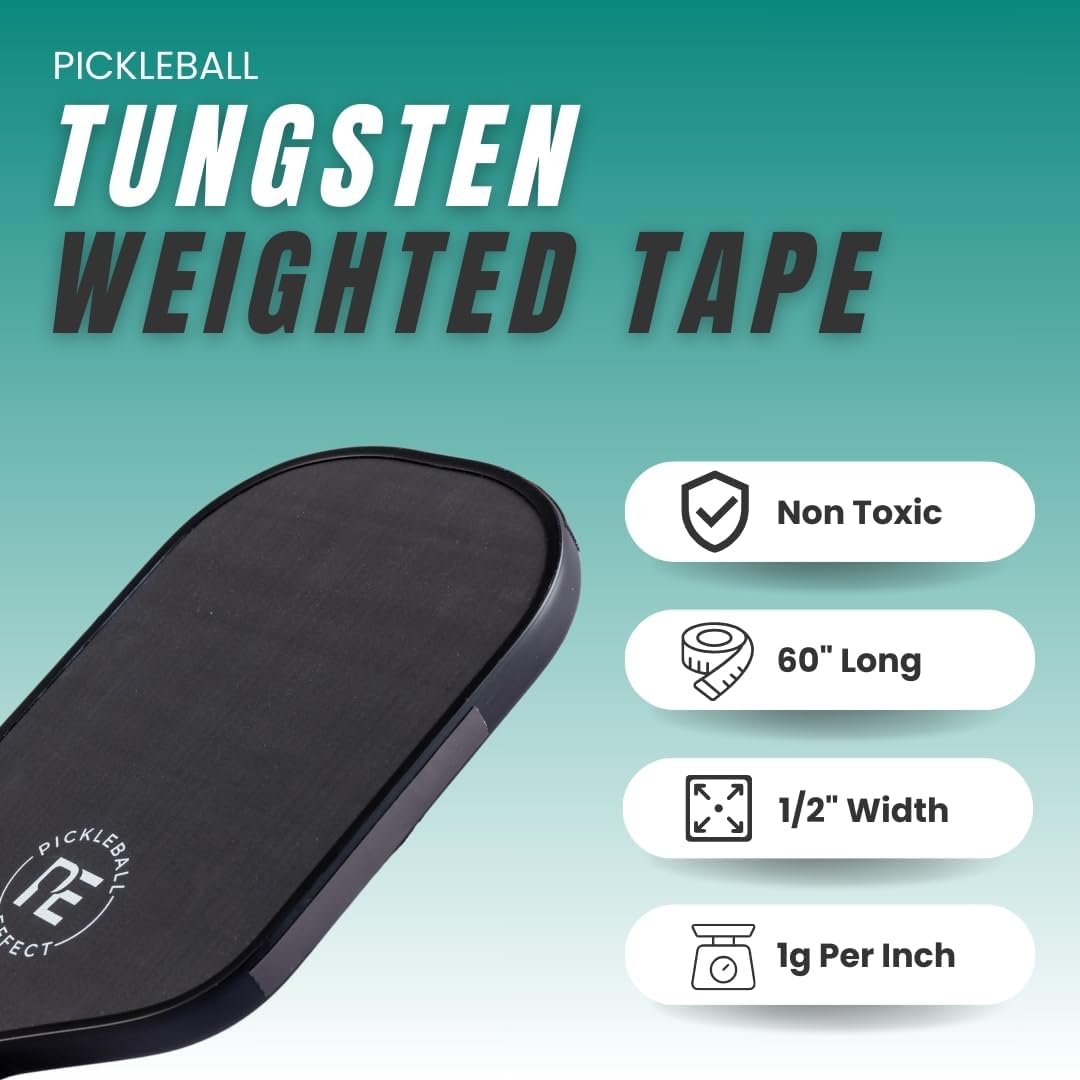 Weighted Tungsten Tape for Pickleball Paddles | Non-Toxic & Customizable Alternative of Lead Tape for Pickleball Paddles