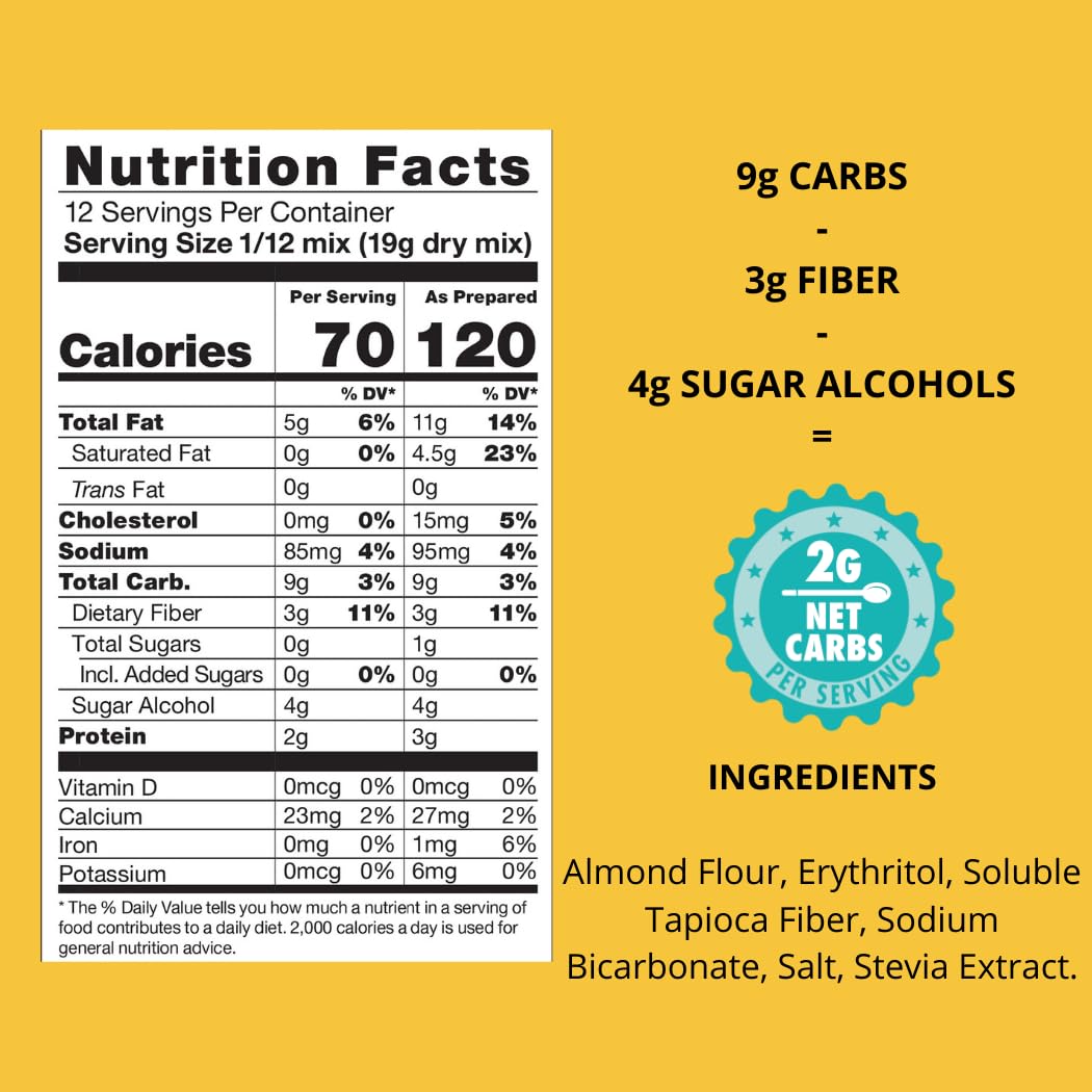Good Dees Low Carb Baking Mix, Sugar Cookie Mix, Keto Baking Mix, No Sugar Added, Dairy-Free, Gluten Free, Soy-Free, Diabetic, Atkins & WW Friendly - (2g Net Carbs, 12 Servings (Sugar)