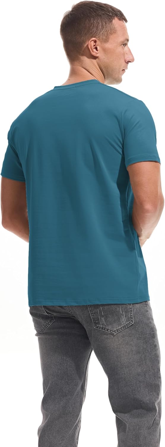 VEIISAR Premium V Neck T Shirts for Men - Modern Fitted Tees Vneck Undershirts