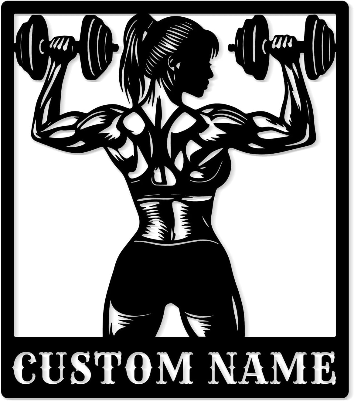 Customized Metal Gym Name Sign, Personalized Sports Room Wall Art,Metal Gym Sign,Unique Fitness Wall Sign, Gym Lovers Unique Gift, Gym Wall Art,Training Center Sign (Style-13)