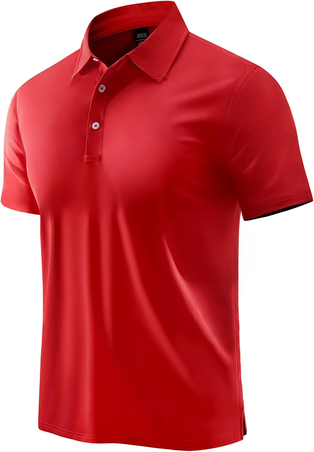 MIER Polo Shirts for Men Short Sleeve Dry Fit Performance Golf Tennis Active Collared Shirts, UPF 50+ Sun Protection
